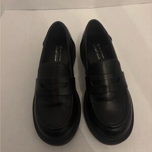 Call It Spring Black Leather Loafers. Size 5. Never worn.